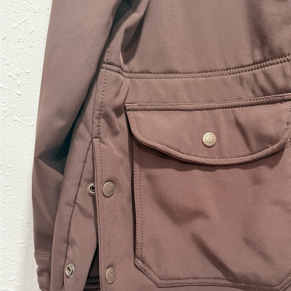 STS Ranchwear Brown Work Jacket with Rodeo Contest Patch L - Picture 3 of 12